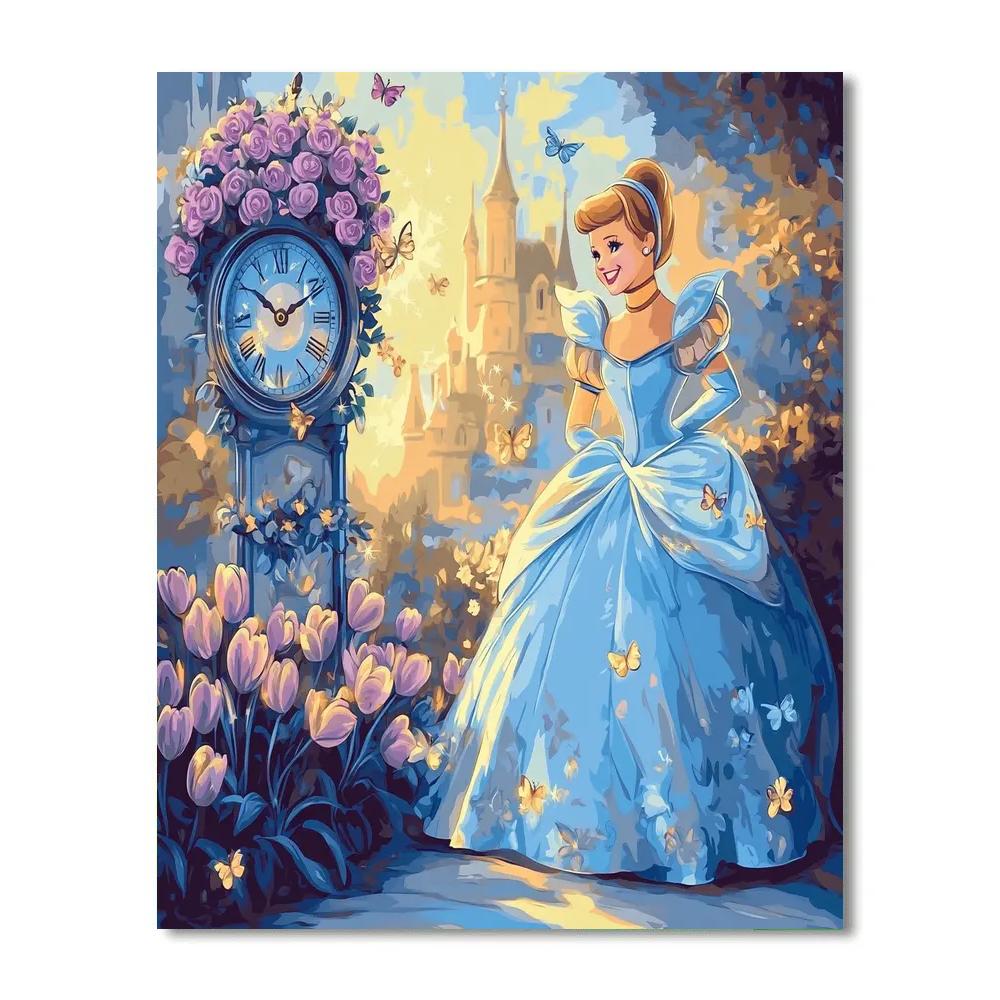 Cinderella Garden Clock Surprise Disney Inspired Numbered painting kits