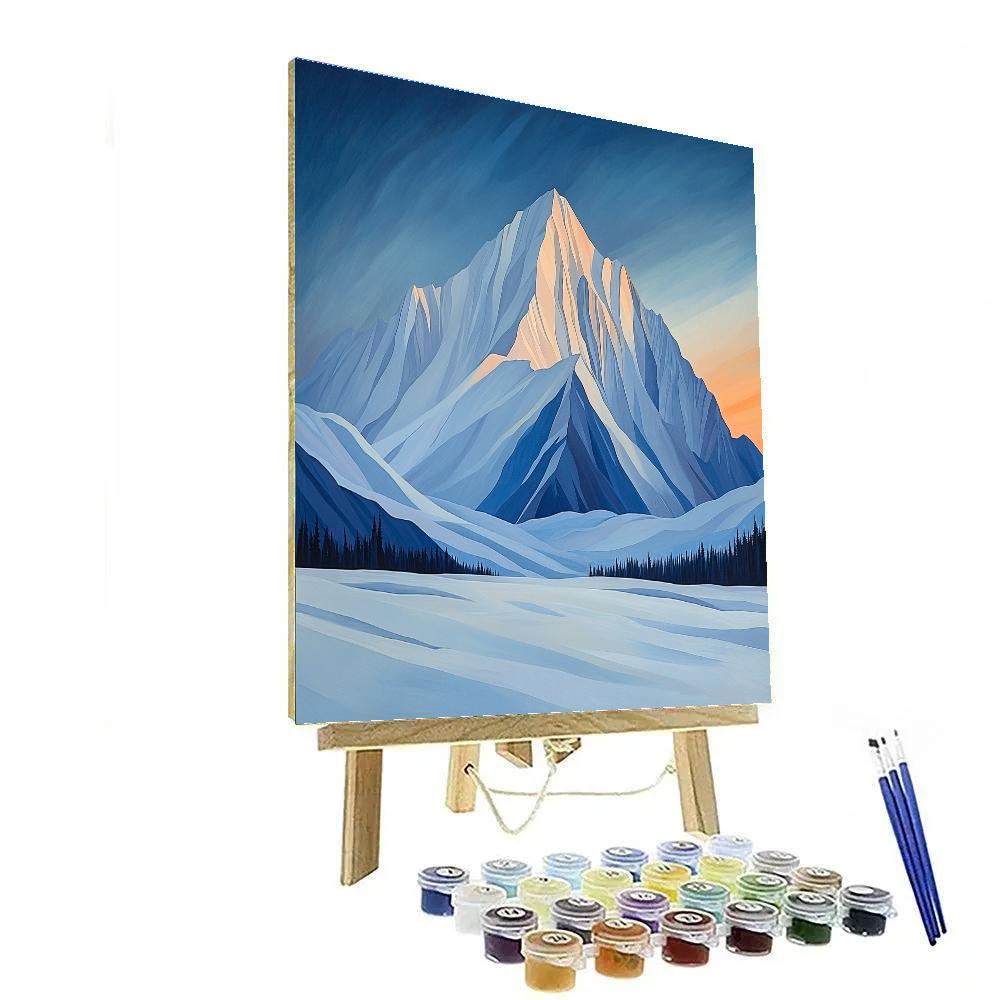 Lawren Harris Inspired Cathedral Ridge And Luminous Snowfields paint by numbers