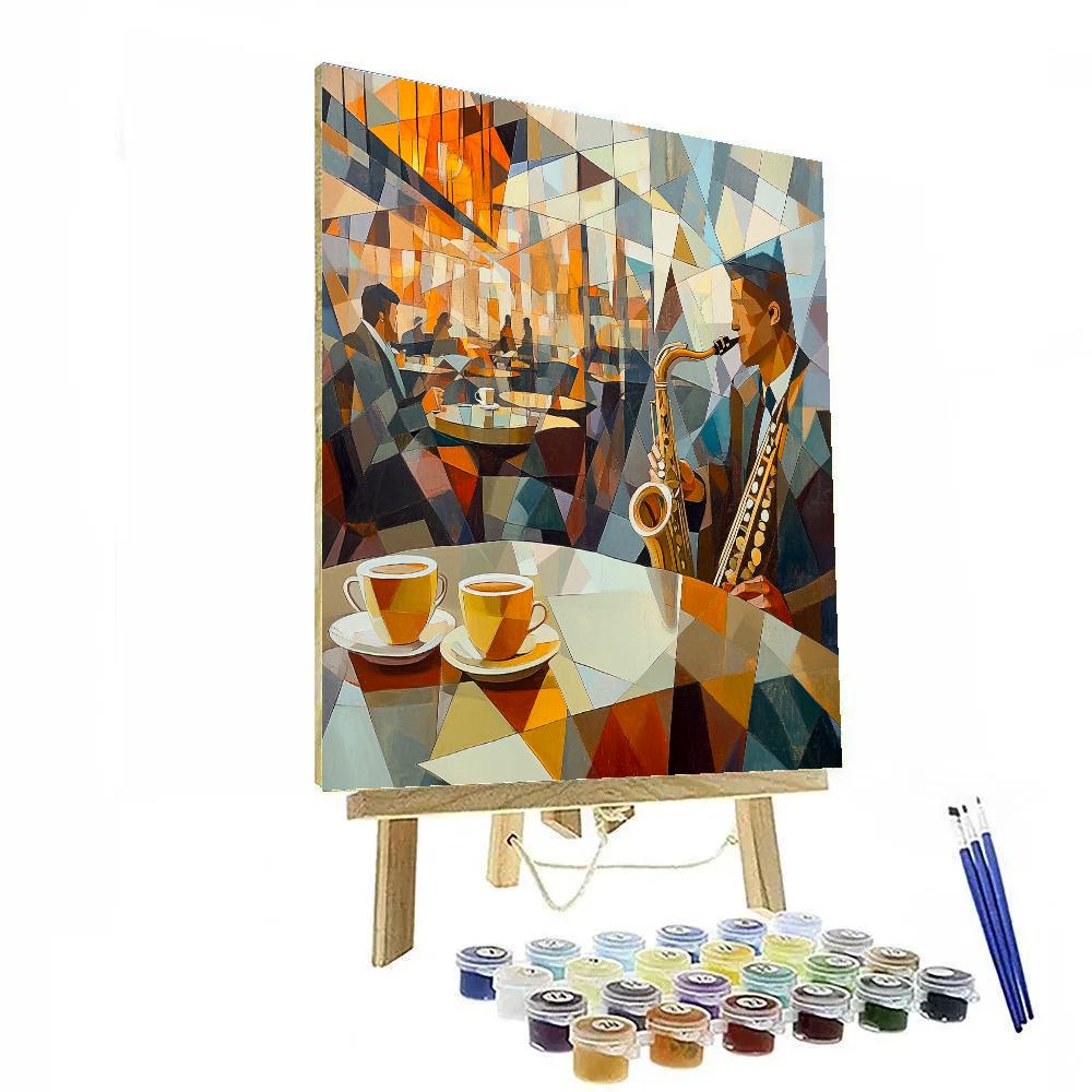 Pablo Picasso Inspired Cubist Cafe Jazz Night Paint by numbers art