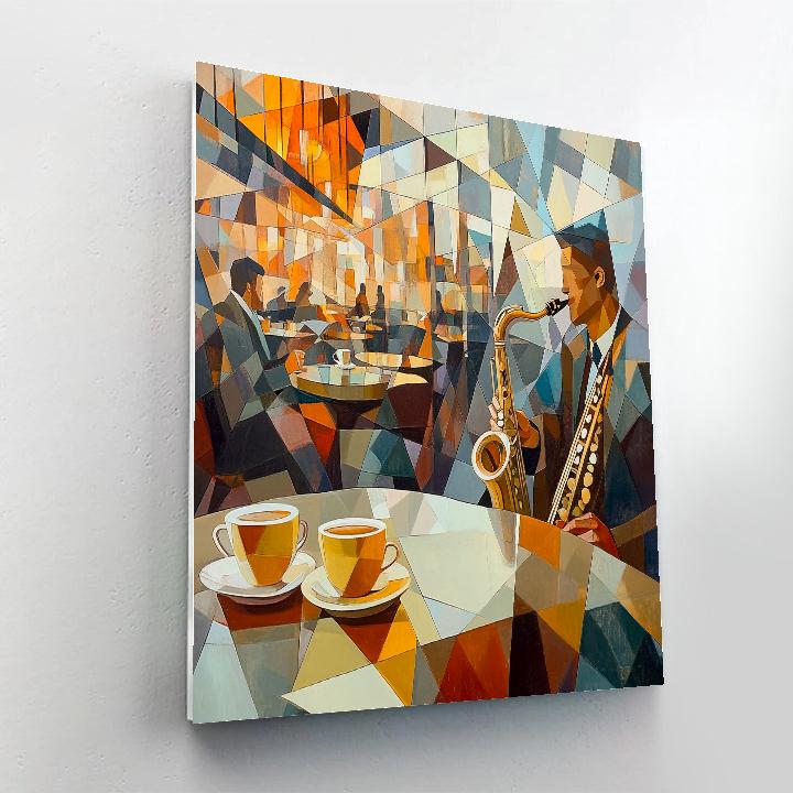Pablo Picasso Inspired Cubist Cafe Jazz Night Paint by numbers art