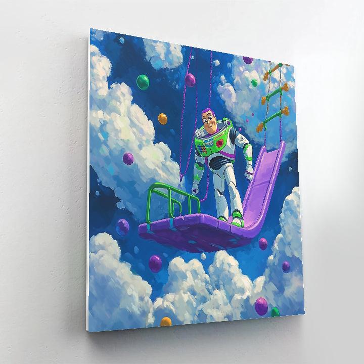 Buzz Lightyear Zero Gravity Playground Disney Inspired Painting by numbers kit