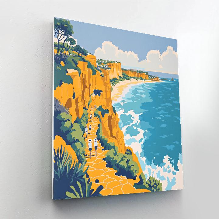Clifftop Drama At Bondi To Coogee Coastal Walk Sydney Australia Numbered painting kits
