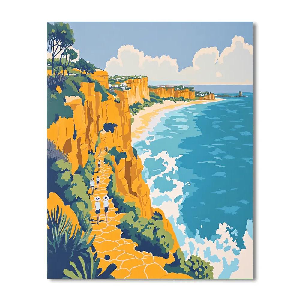 Clifftop Drama At Bondi To Coogee Coastal Walk Sydney Australia Numbered painting kits