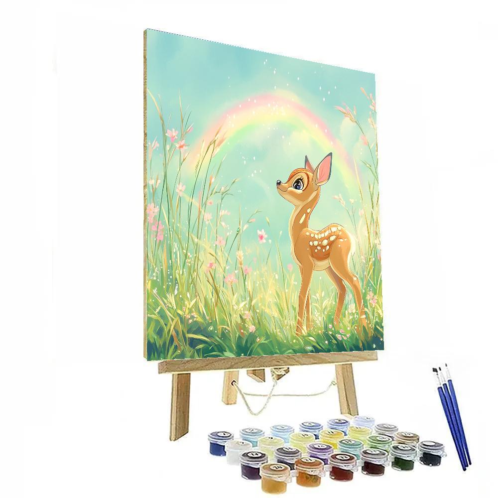 Bambi Meadow Rainbow Dew Disney Inspired Numbered painting kits