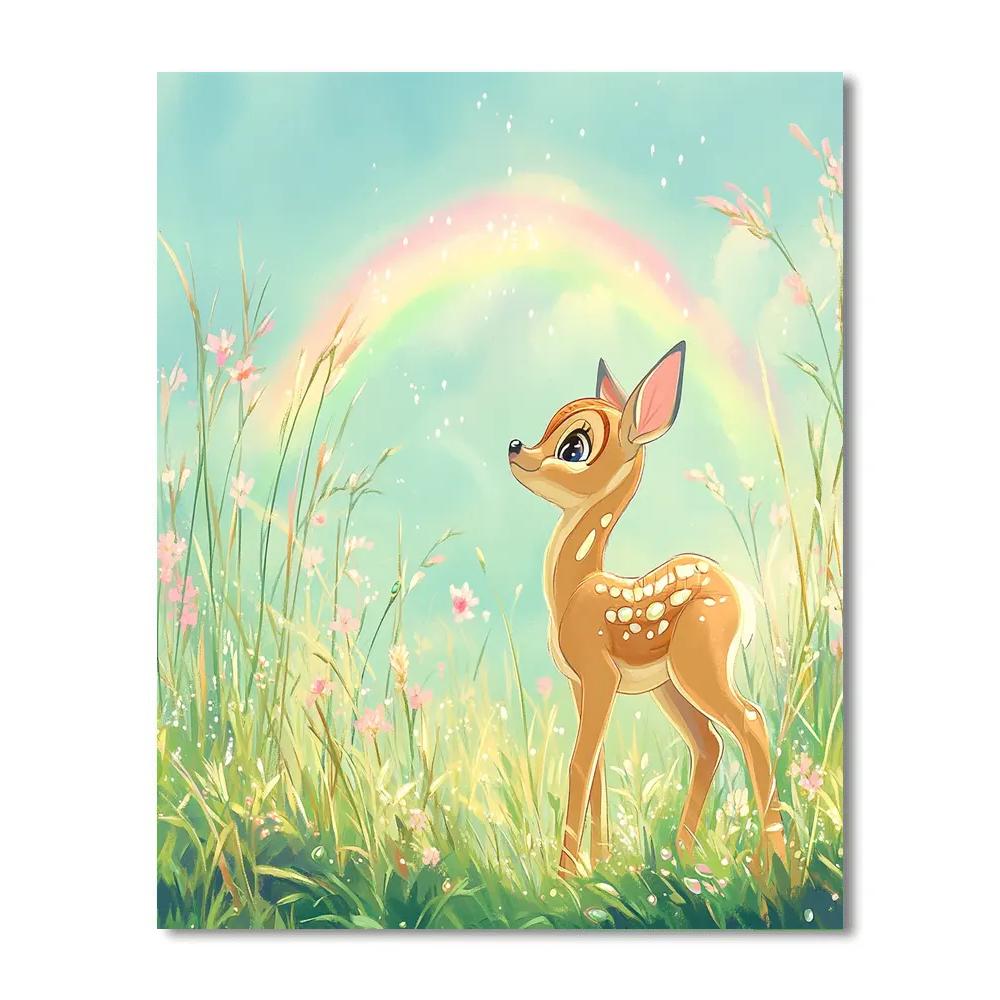 Bambi Meadow Rainbow Dew Disney Inspired Numbered painting kits