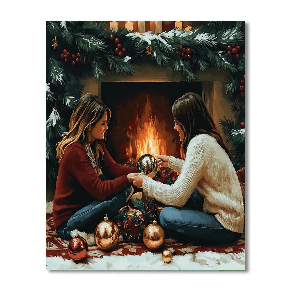 Hearthside Ornament Circle paint by numbers