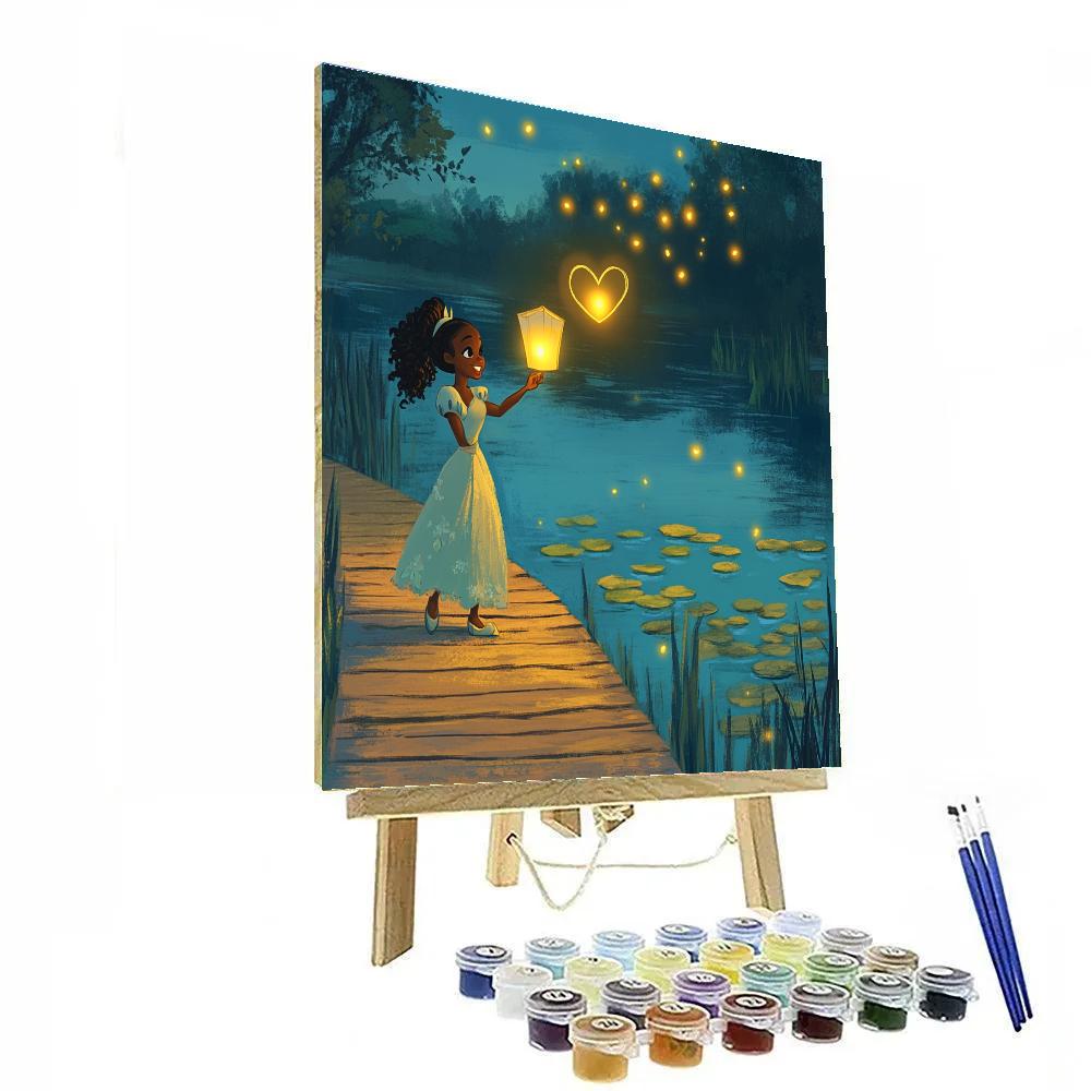 Tiana Bayou Firefly Lantern Walk Disney Inspired paint by numbers