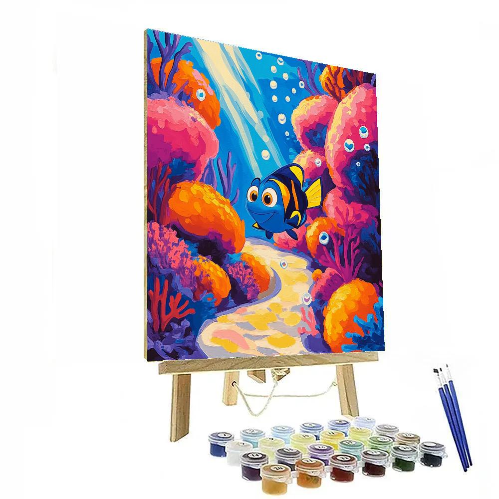 Dory Coral Maze Dash Disney Inspired paint by numbers