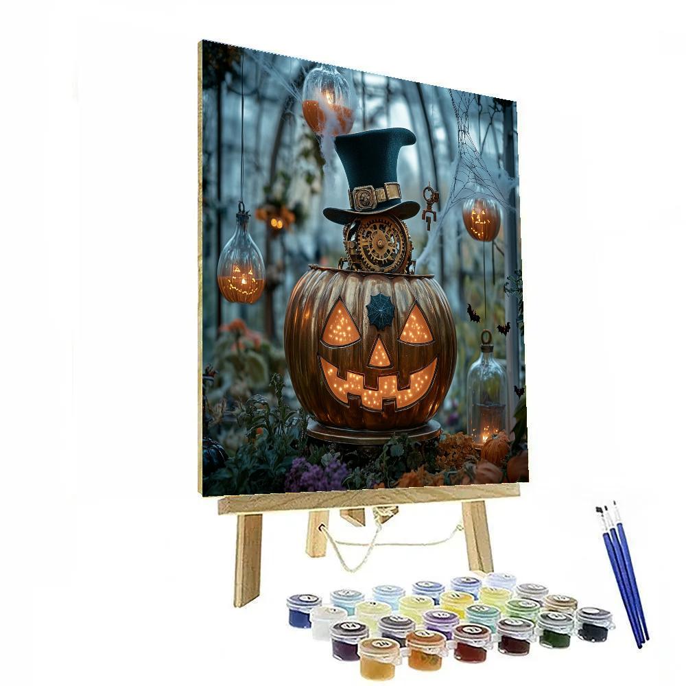 Lantern Clockwork With Haunted Glow Number painting