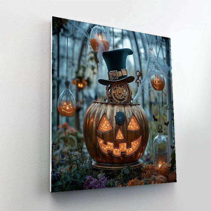 Lantern Clockwork With Haunted Glow Number painting