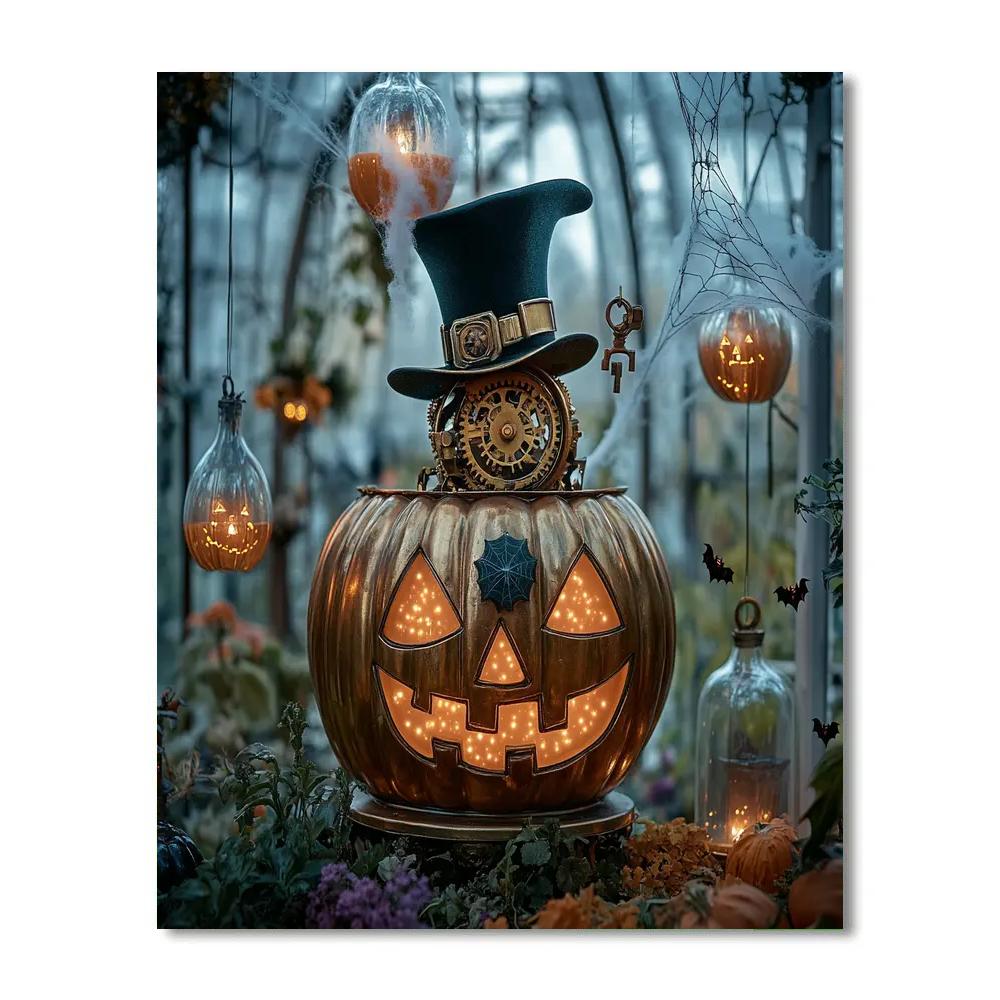Lantern Clockwork With Haunted Glow Number painting