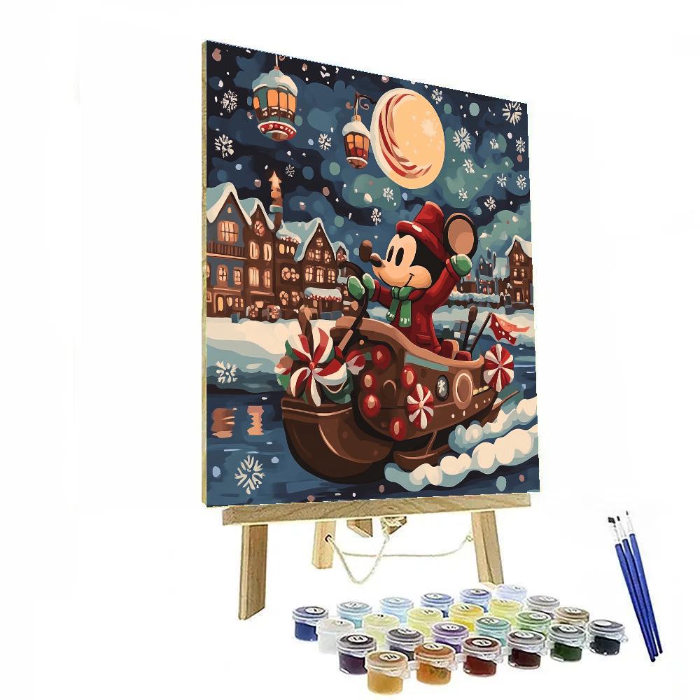Starlit Gingerbread Airship Parade paint by color
