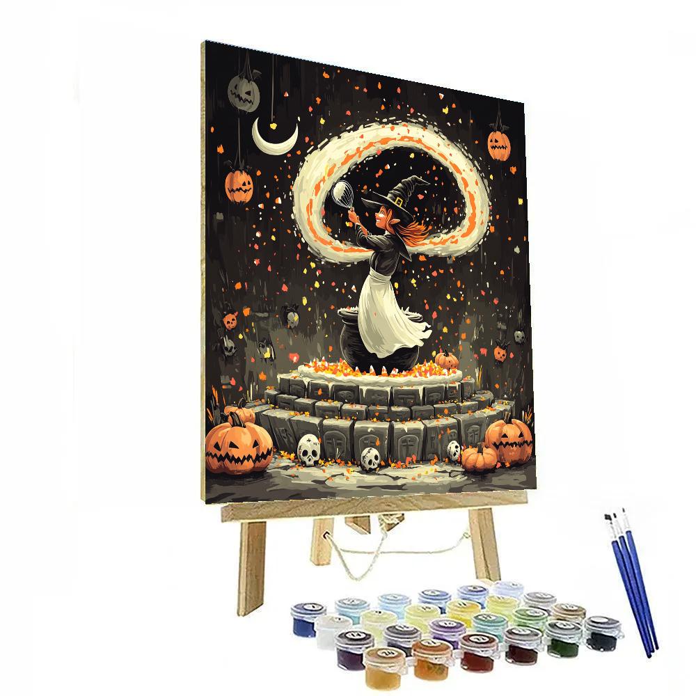 Aster Kitchen Spooky Recipe Theater painting number kit