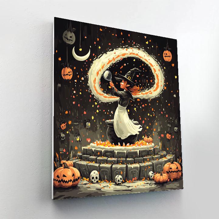 Aster Kitchen Spooky Recipe Theater painting number kit
