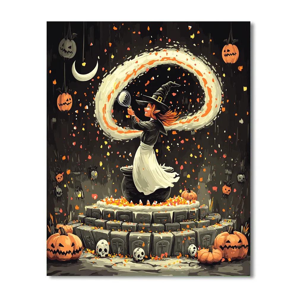 Aster Kitchen Spooky Recipe Theater painting number kit