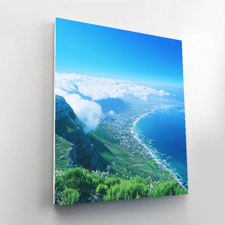Windy Panorama From Table Mountain Cableway View Cape Town South Africa painting number kit