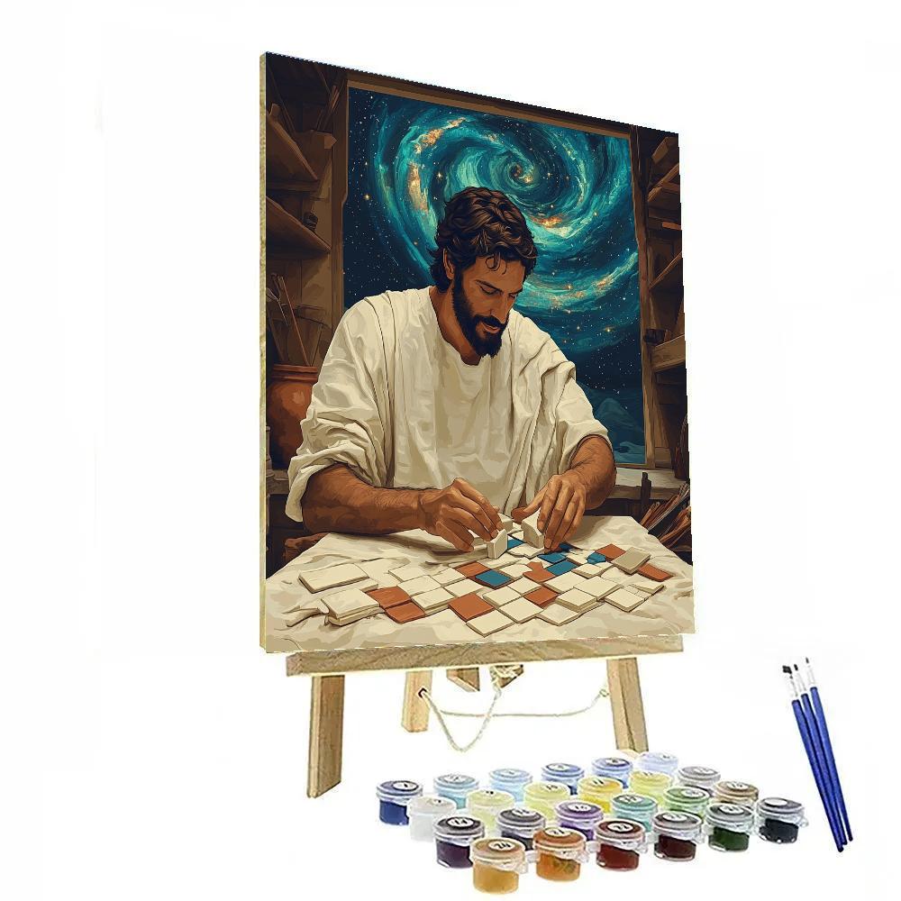 Starlit Artisan Jesus Mosaic Numbered painting kits