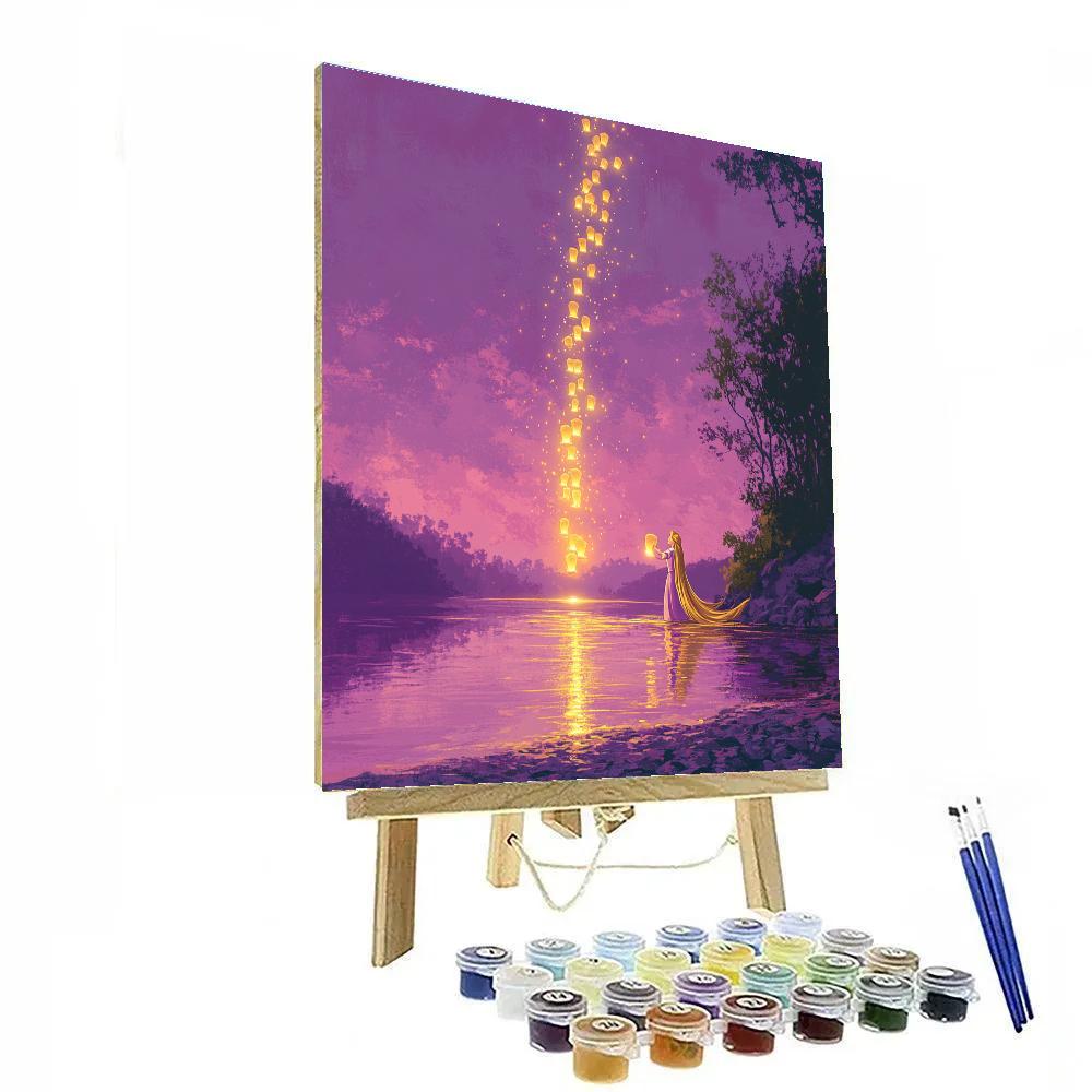 Rapunzel Lantern Lake Celebration Disney Inspired DIY paint by numbers