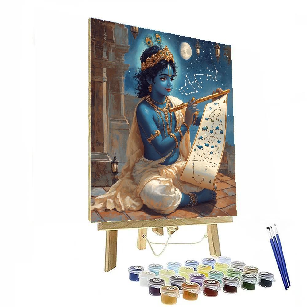 Krishna Reading The Constellation Scroll Number painting