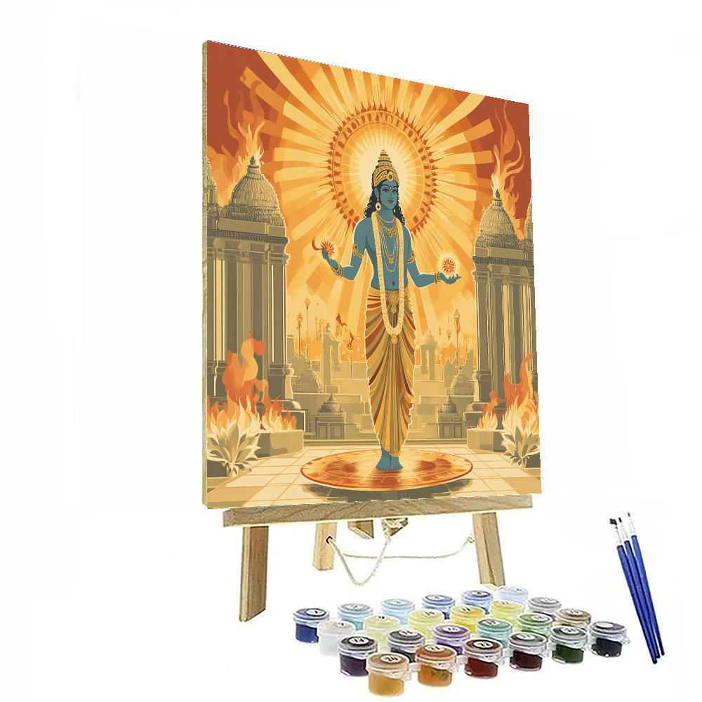 Sudarsana Discus Sunrise Forge paint by numbers