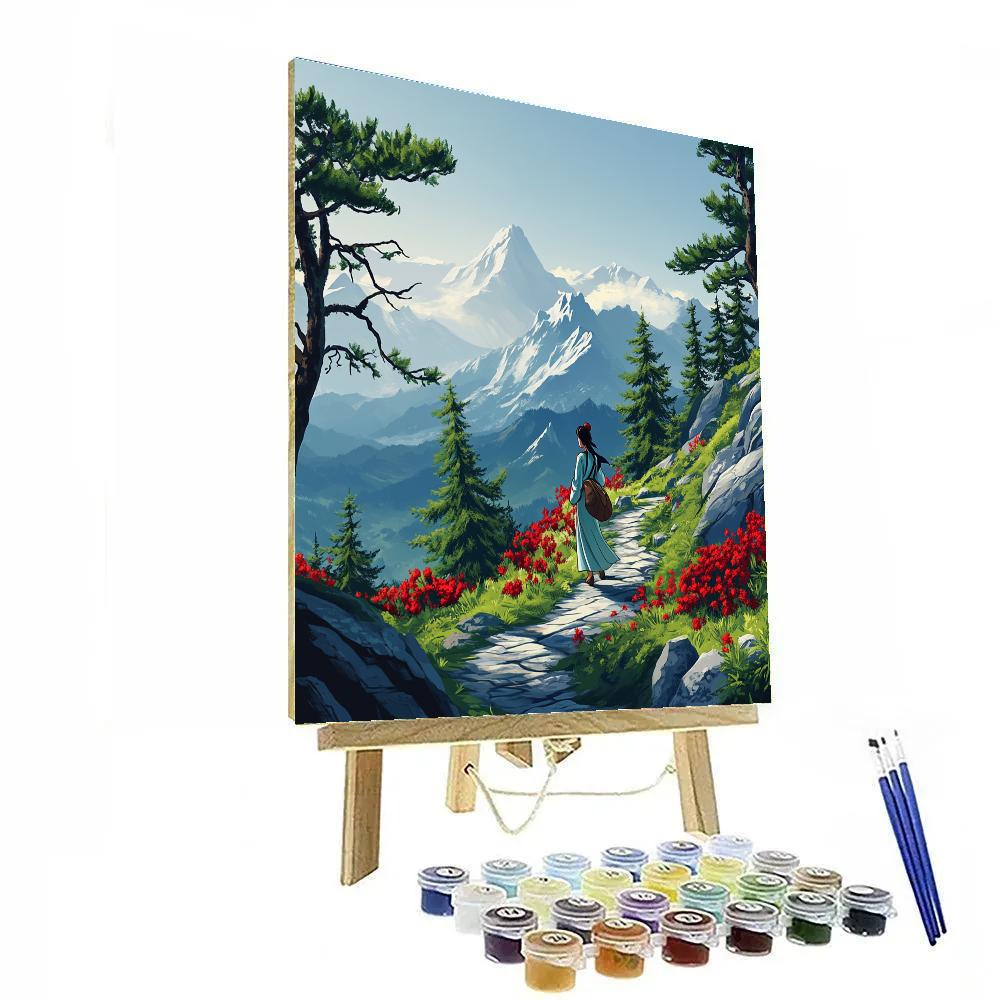 Mulan Mountain Trail Courage Disney Inspired painting number kit