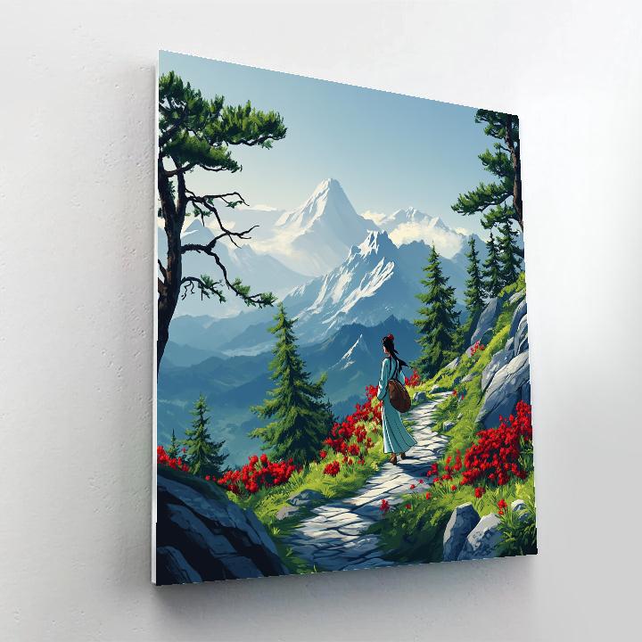 Mulan Mountain Trail Courage Disney Inspired painting number kit