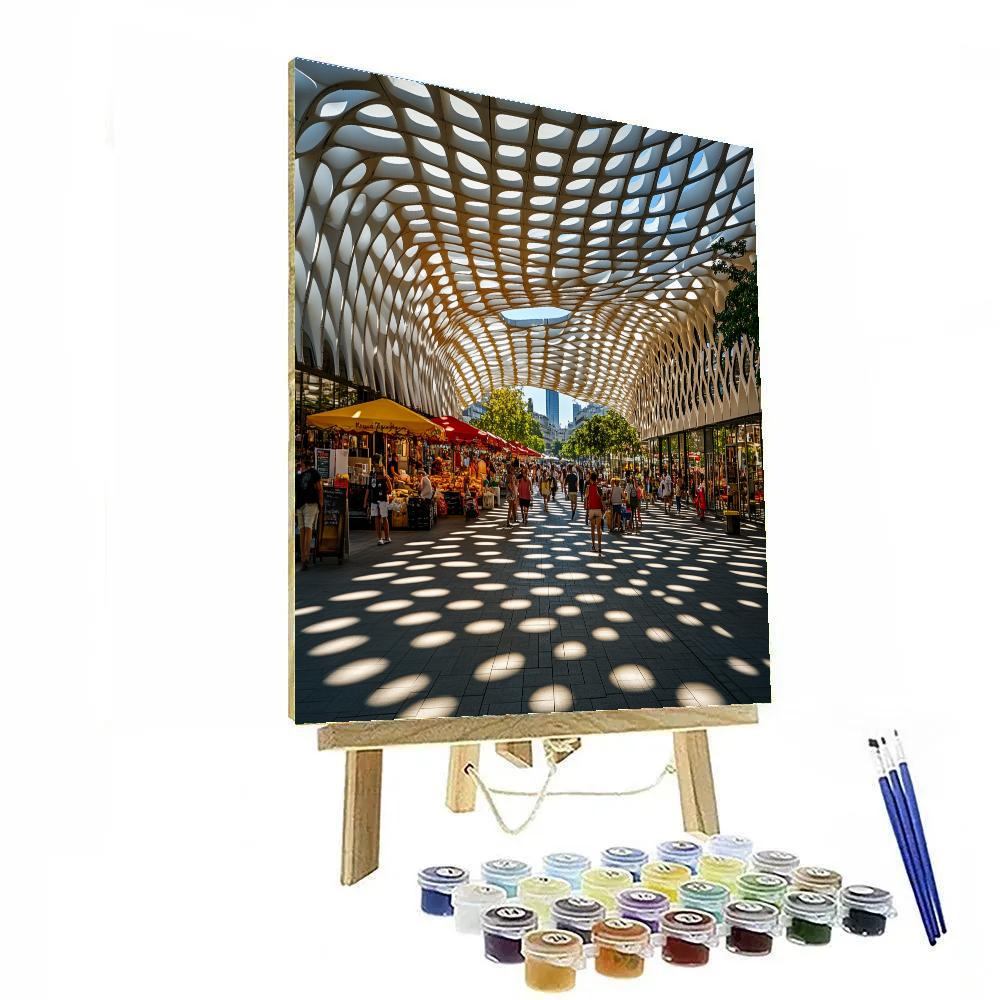 Historic Curves Of The Metropol Parasol Seville Spain paint by number