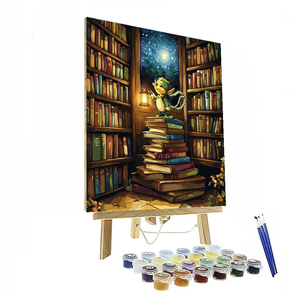 Jiminy Cricket Library Whisper Disney Inspired paint by color