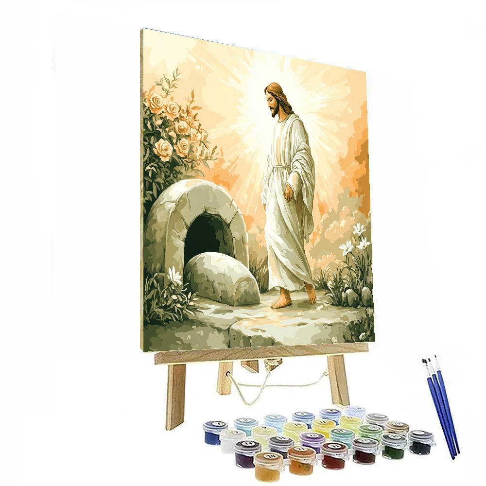 Garden Tomb Sunrise With Jesus DIY paint by numbers