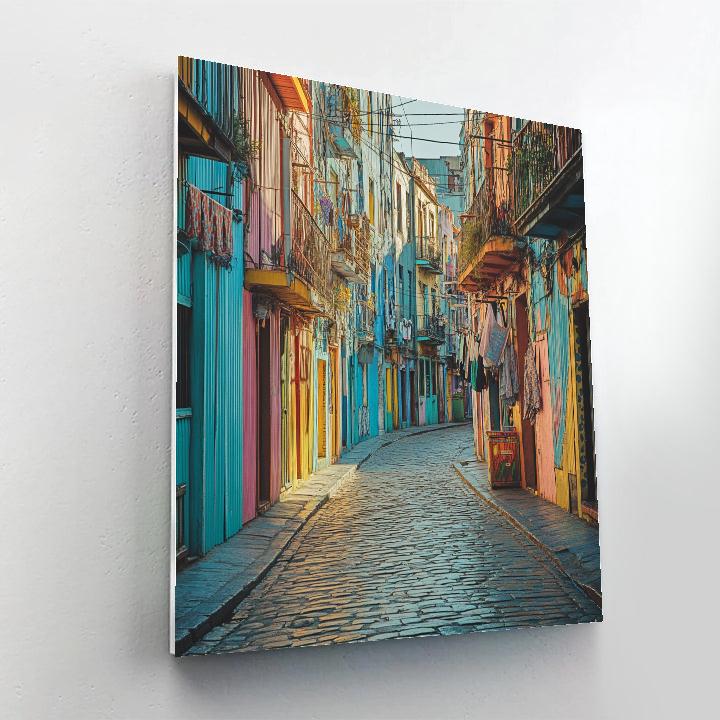 Pastel Dawn At La Boca Caminito Street Buenos Aires Argentina paint by color