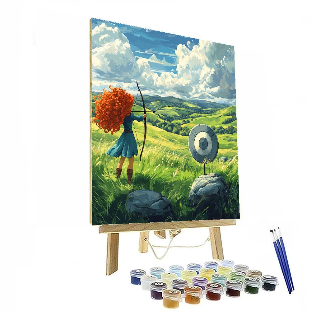 Merida Highland Games Practice Disney Inspired Paint by numbers art