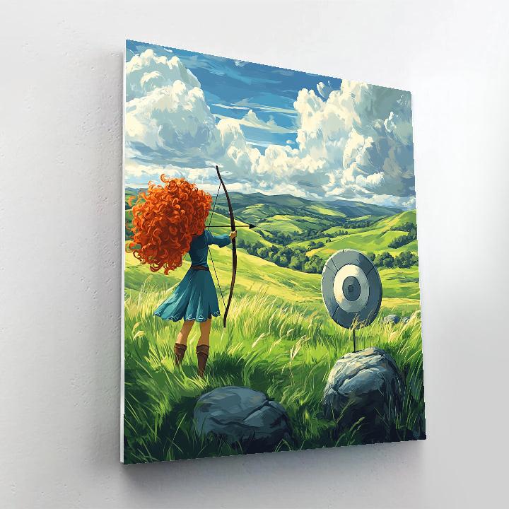 Merida Highland Games Practice Disney Inspired Paint by numbers art