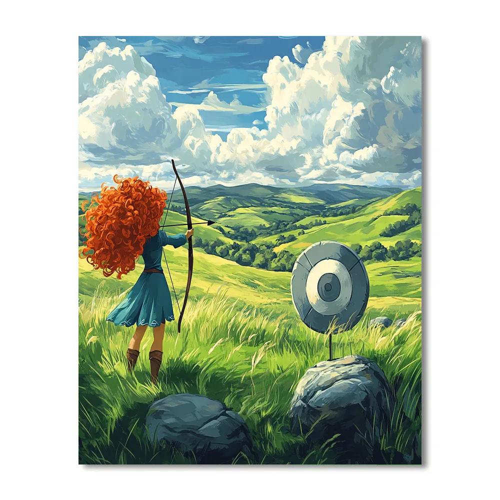 Merida Highland Games Practice Disney Inspired Paint by numbers art