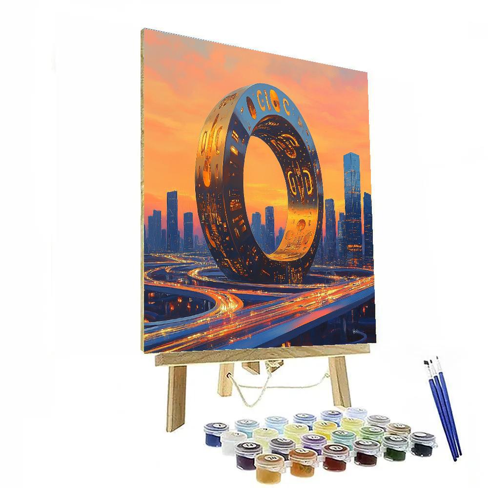 Desert Light At The Museum Of The Future Dubai United Arab Emirates Number painting