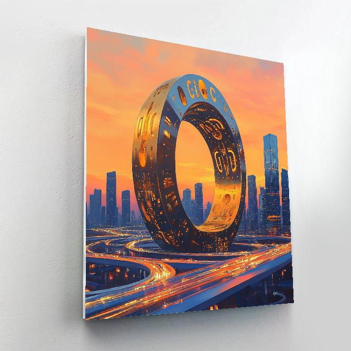 Desert Light At The Museum Of The Future Dubai United Arab Emirates Number painting