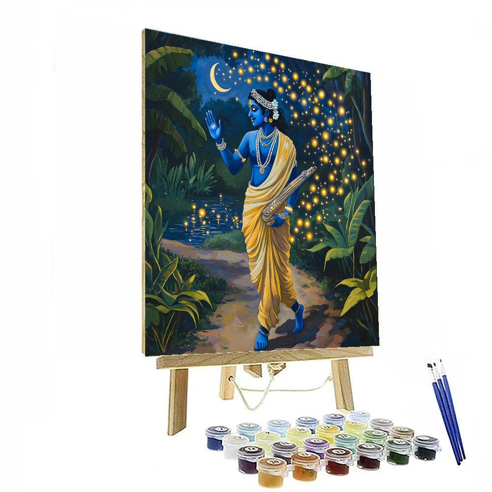 Krishna Guiding Firefly Satellites DIY paint by numbers