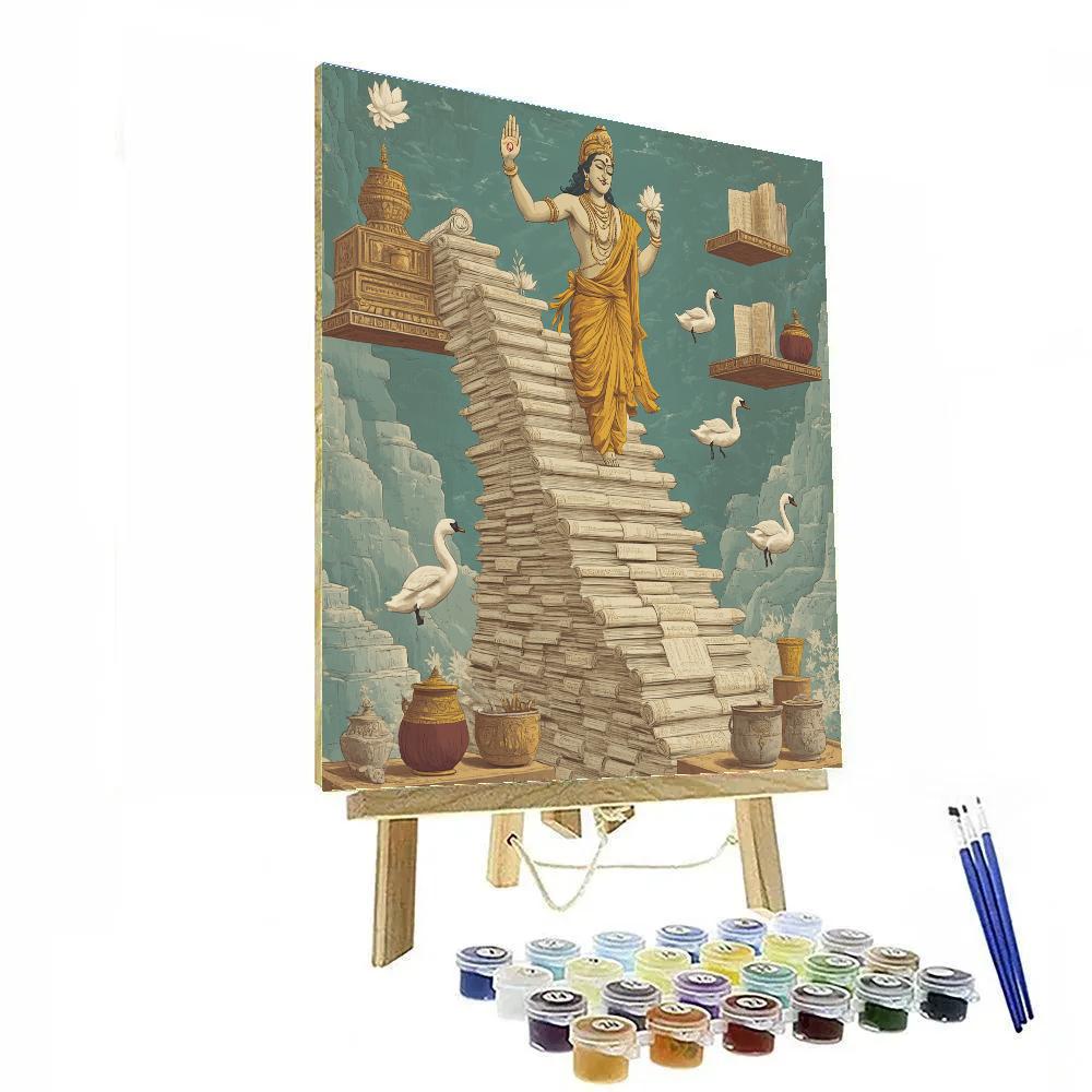 Brahma Crafted Stairway Of Manuscripts paint by numbers