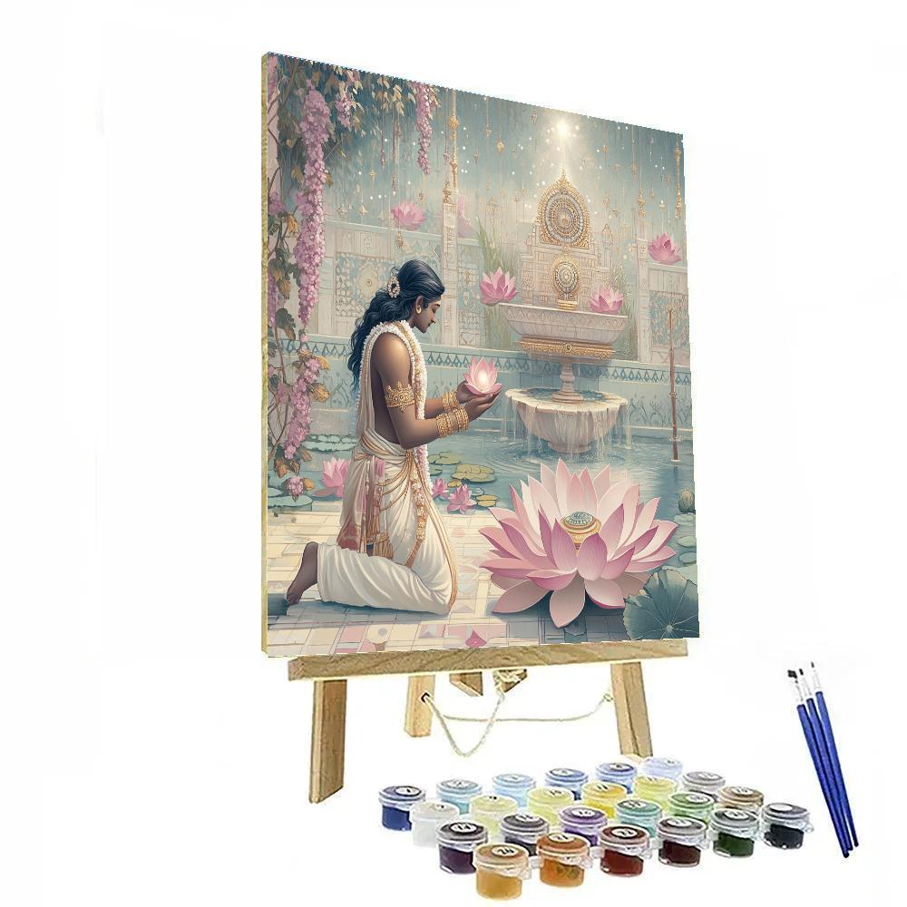 Brahma In A Garden Of Cosmic Lotuses Painting by numbers kit