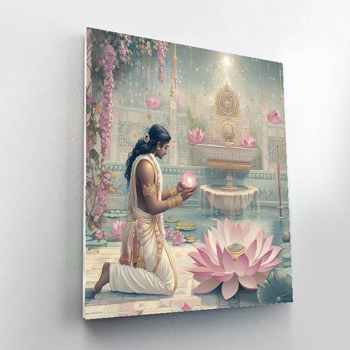 Brahma In A Garden Of Cosmic Lotuses Painting by numbers kit