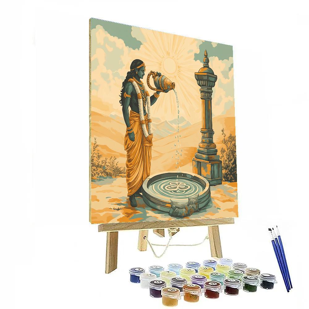 Brahma Horizon Ceremony At The Desert Well paint by color