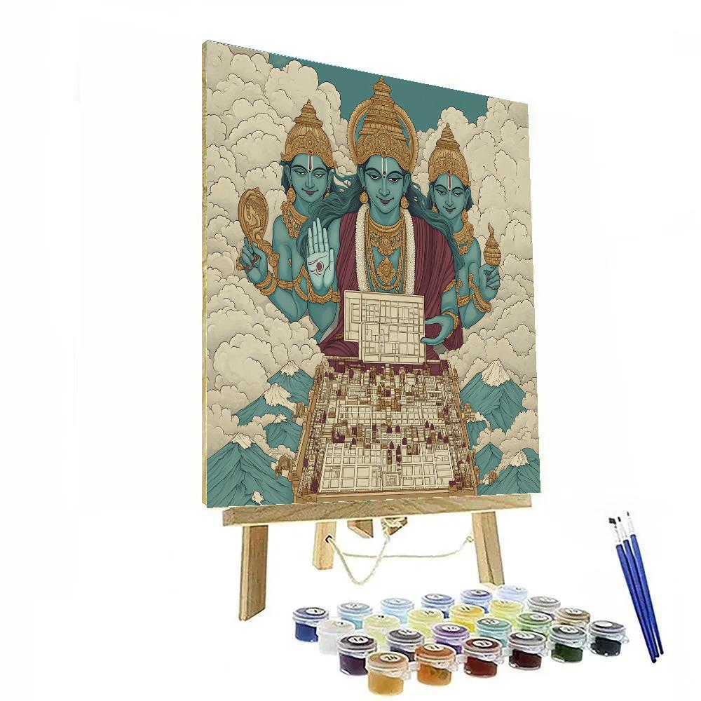 Architect Of Worlds, Brahma The Planner Painting by numbers kit