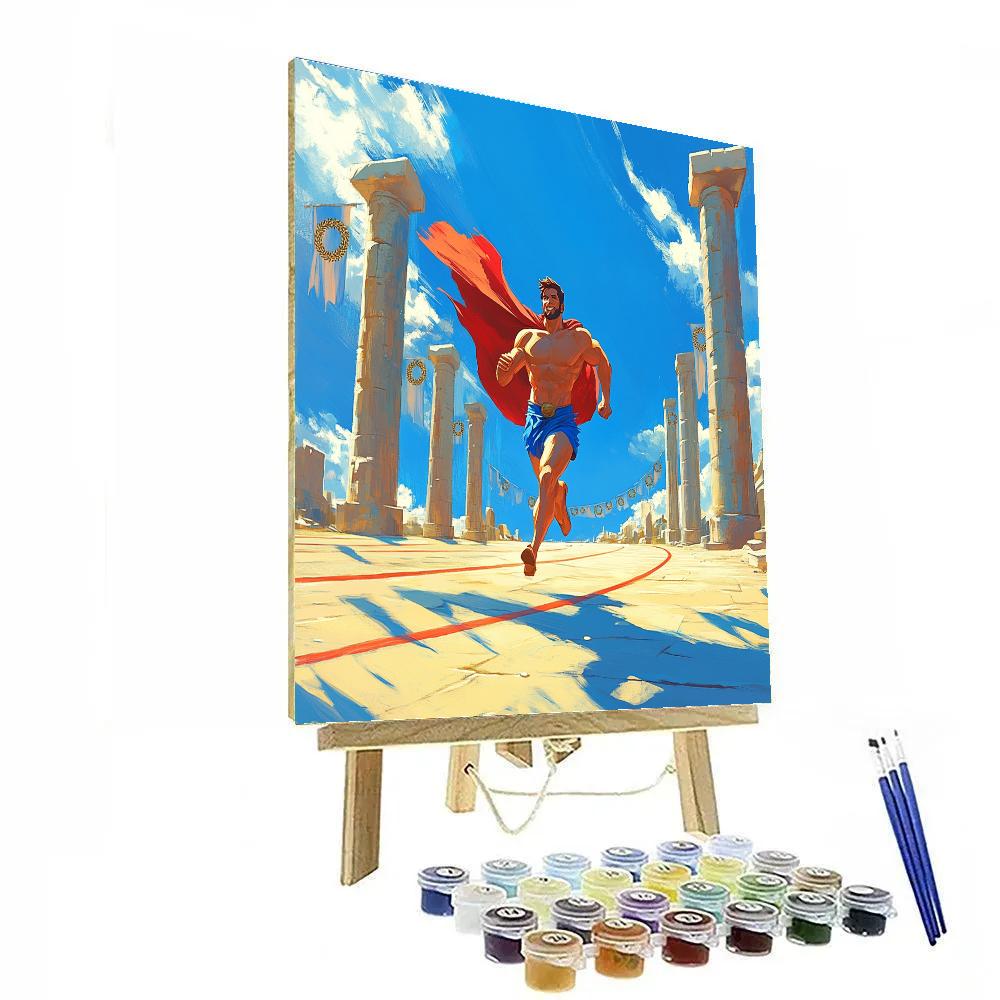 Hercules Training Track Dash Disney Inspired painting number kit