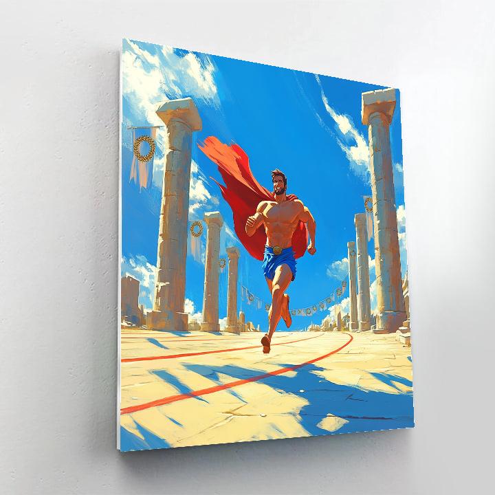 Hercules Training Track Dash Disney Inspired painting number kit