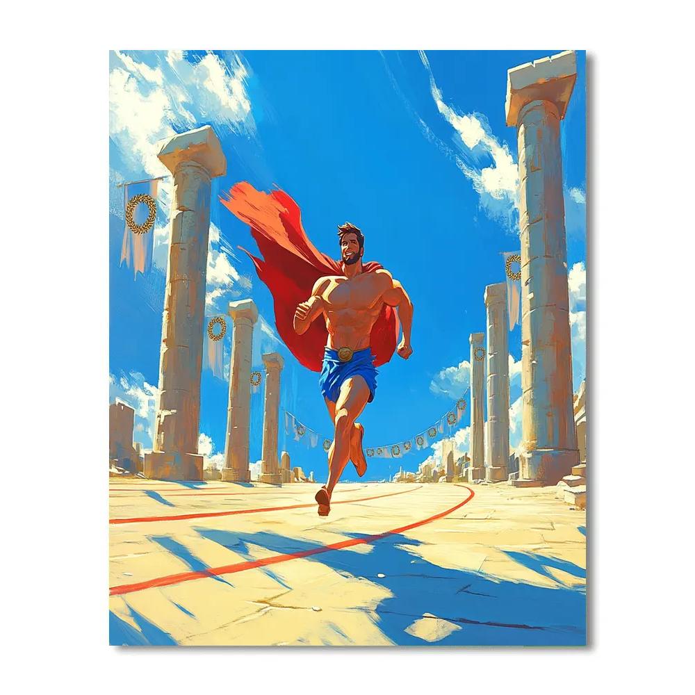 Hercules Training Track Dash Disney Inspired painting number kit