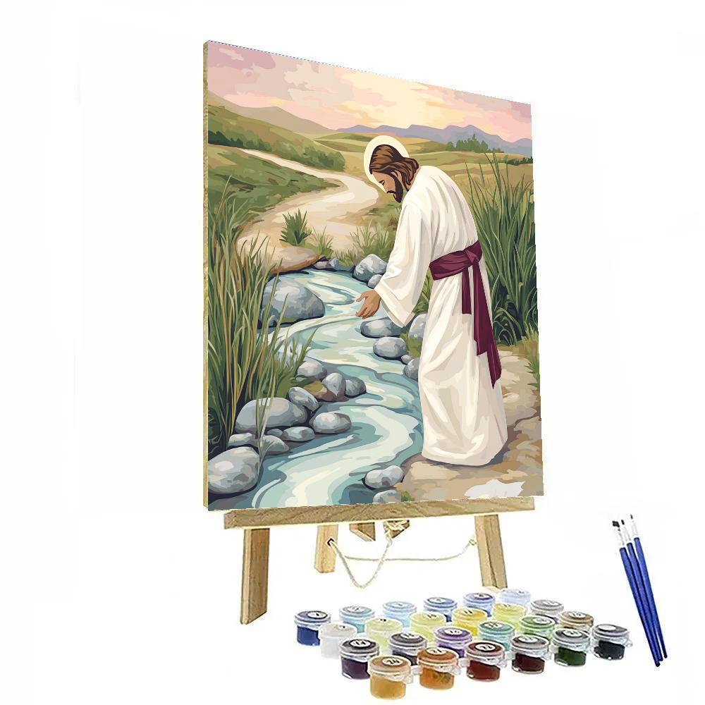 Jesus With The Healing Stream Of Light Paint by numbers kits
