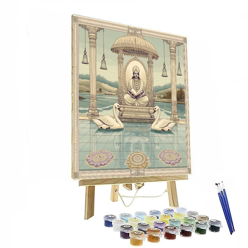Brahma Swan Lake Mirror Pavilion Numbered painting kits