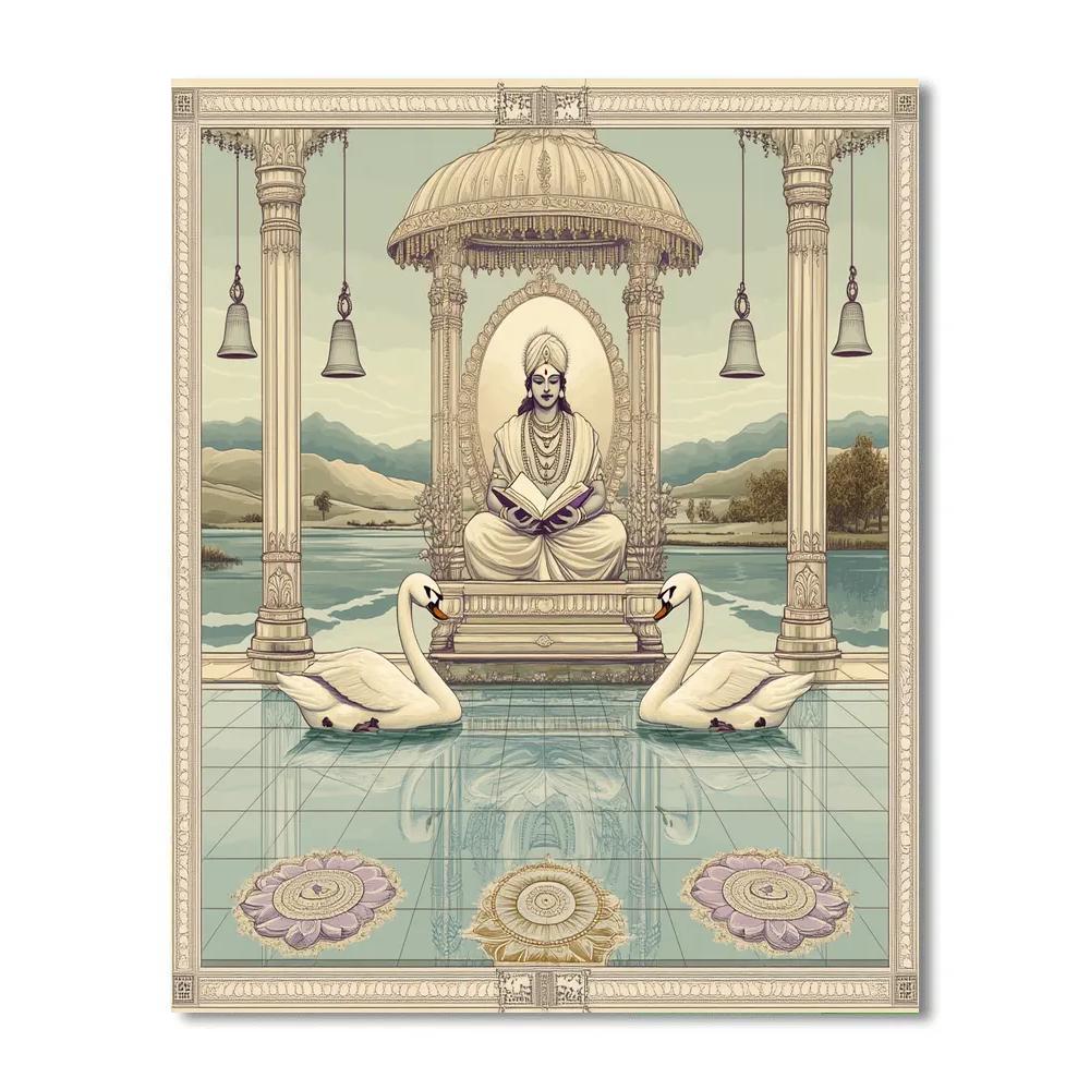 Brahma Swan Lake Mirror Pavilion Numbered painting kits