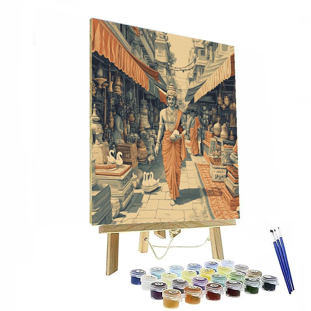 Brahma Midday Market Of Sacred Crafts Paint by numbers art