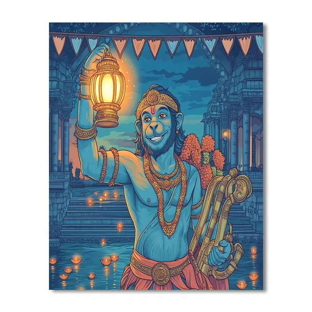 Hanuman Lanterns Of The Riverside Festival DIY paint by numbers
