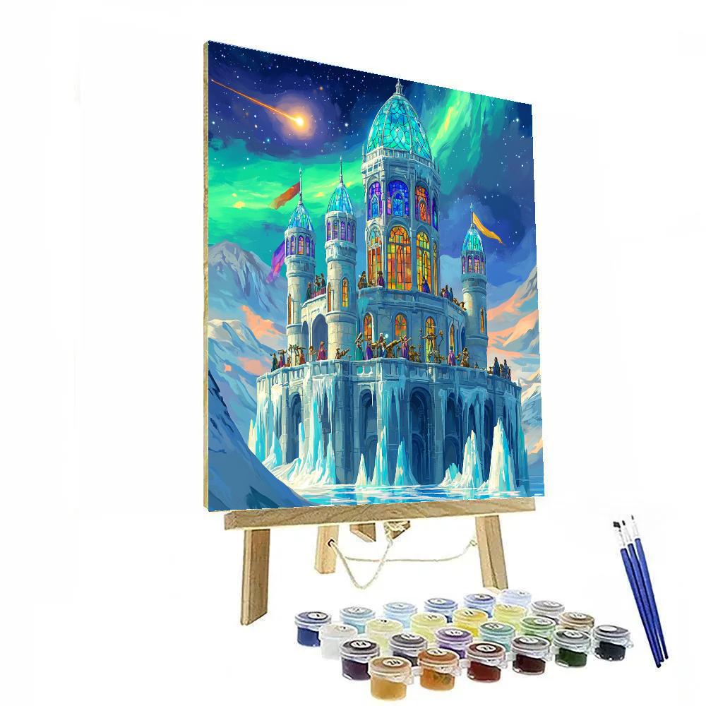 Aurora Glassworks Castle Pavilion Number painting